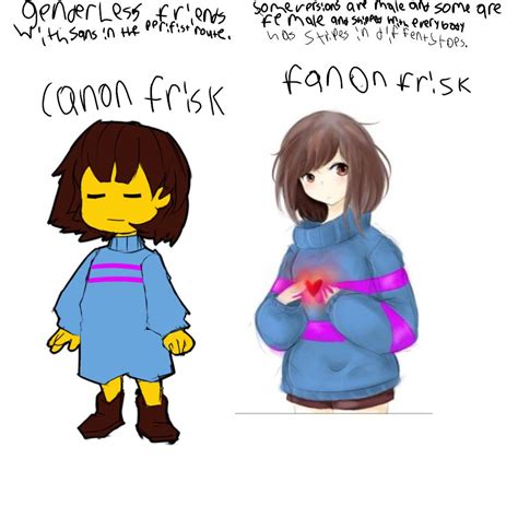 undertale fandom vs canon|undertale fanon vs canon frisk.